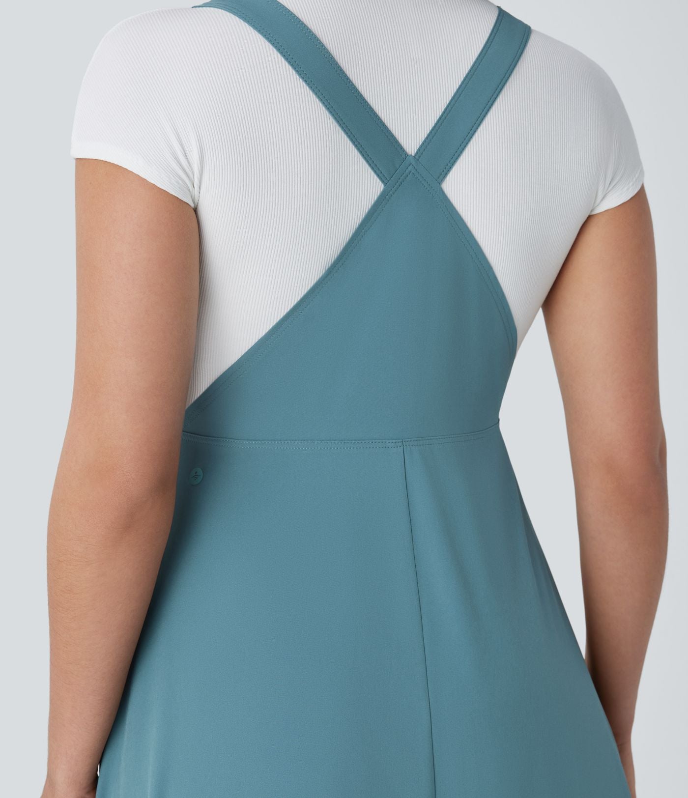 Robe mi-longue décontractée fluide Breezeful™ séchage rapide avec bretelles ajustables, boutons et poches multiples