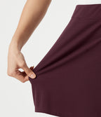 Jupe-short habillée mini en maille gaufrée, taille haute, à poches