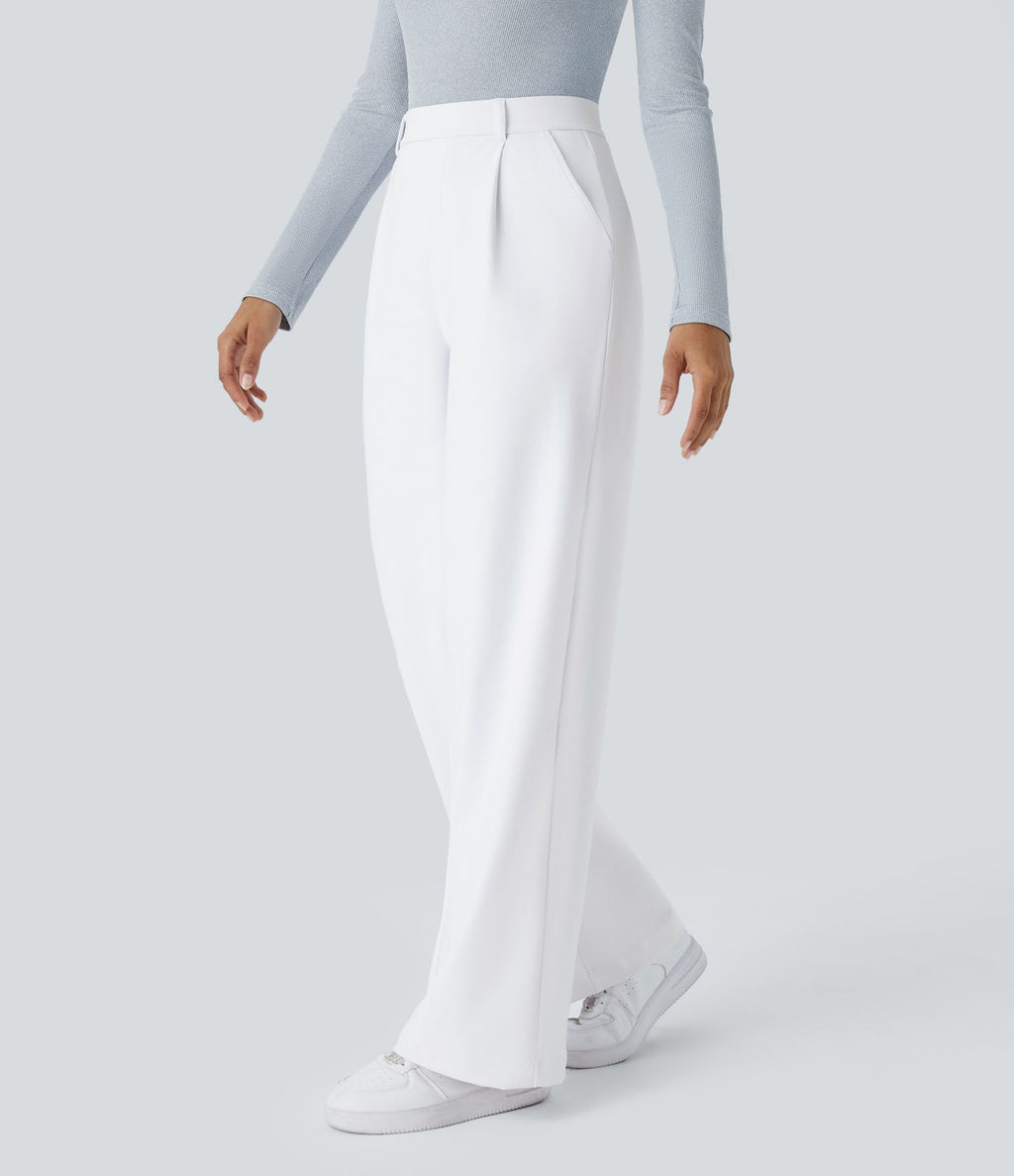 Pantalon tailleur Halara Flex™ DayStretch coupe droite taille haute avec poches