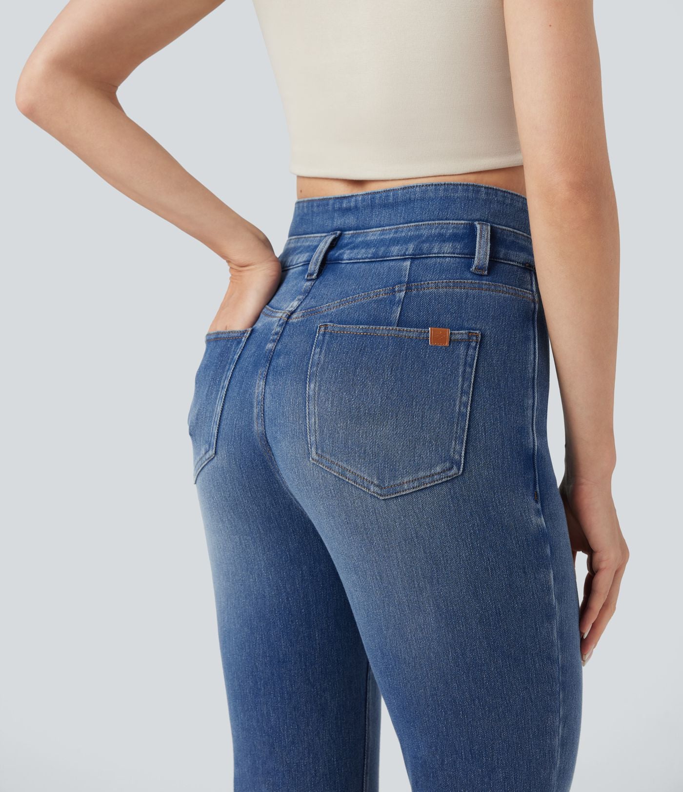 Jean évasé Halara Flex™ taille mi-haute gainant avec poches