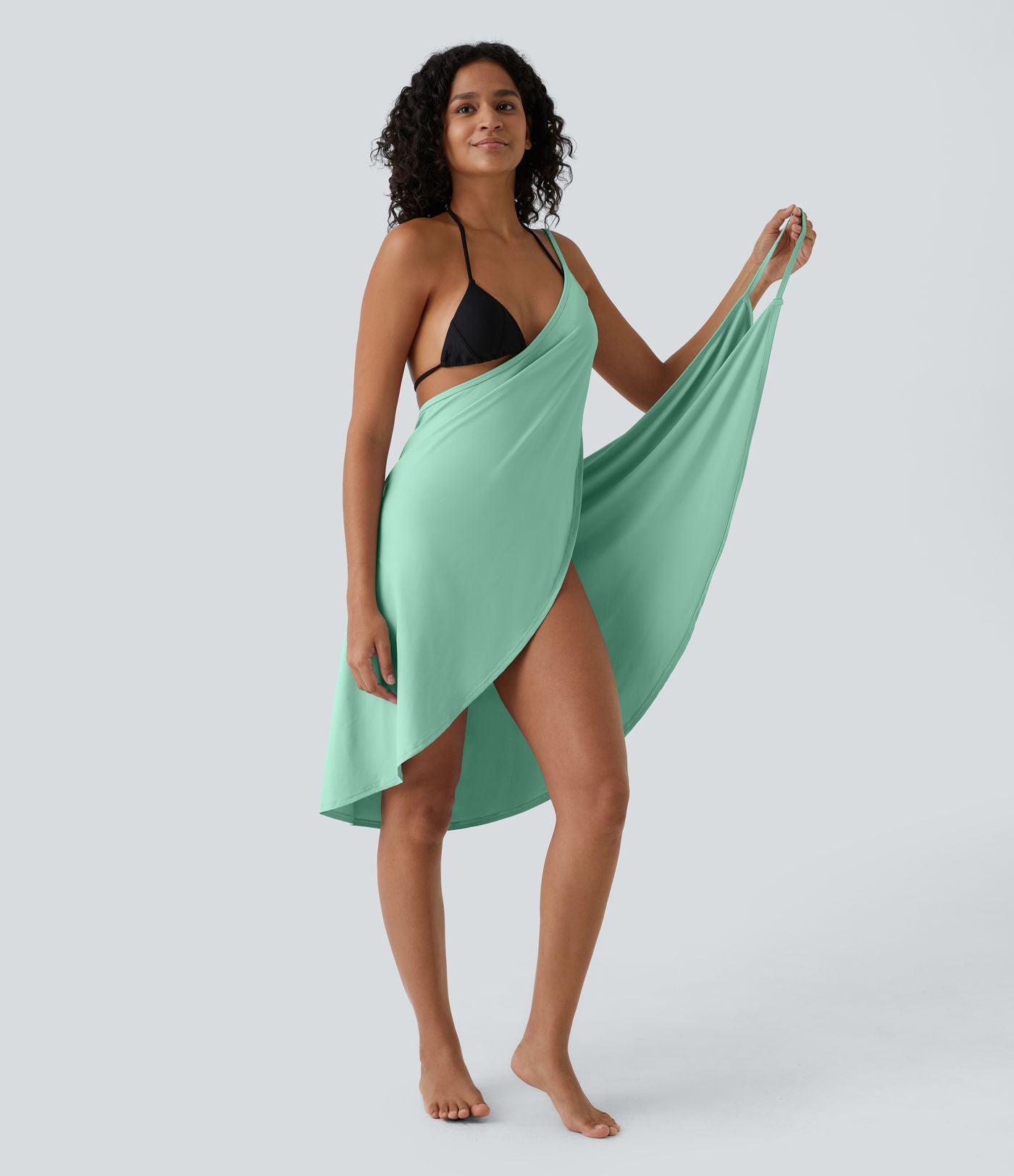 Robe de Plage Fines bretelles croisée dos nu effet portefeuille effet frais InstantCool