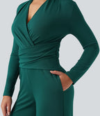 Combinaison tailleur col V manches longues avec zip et poches - Easy Peasy