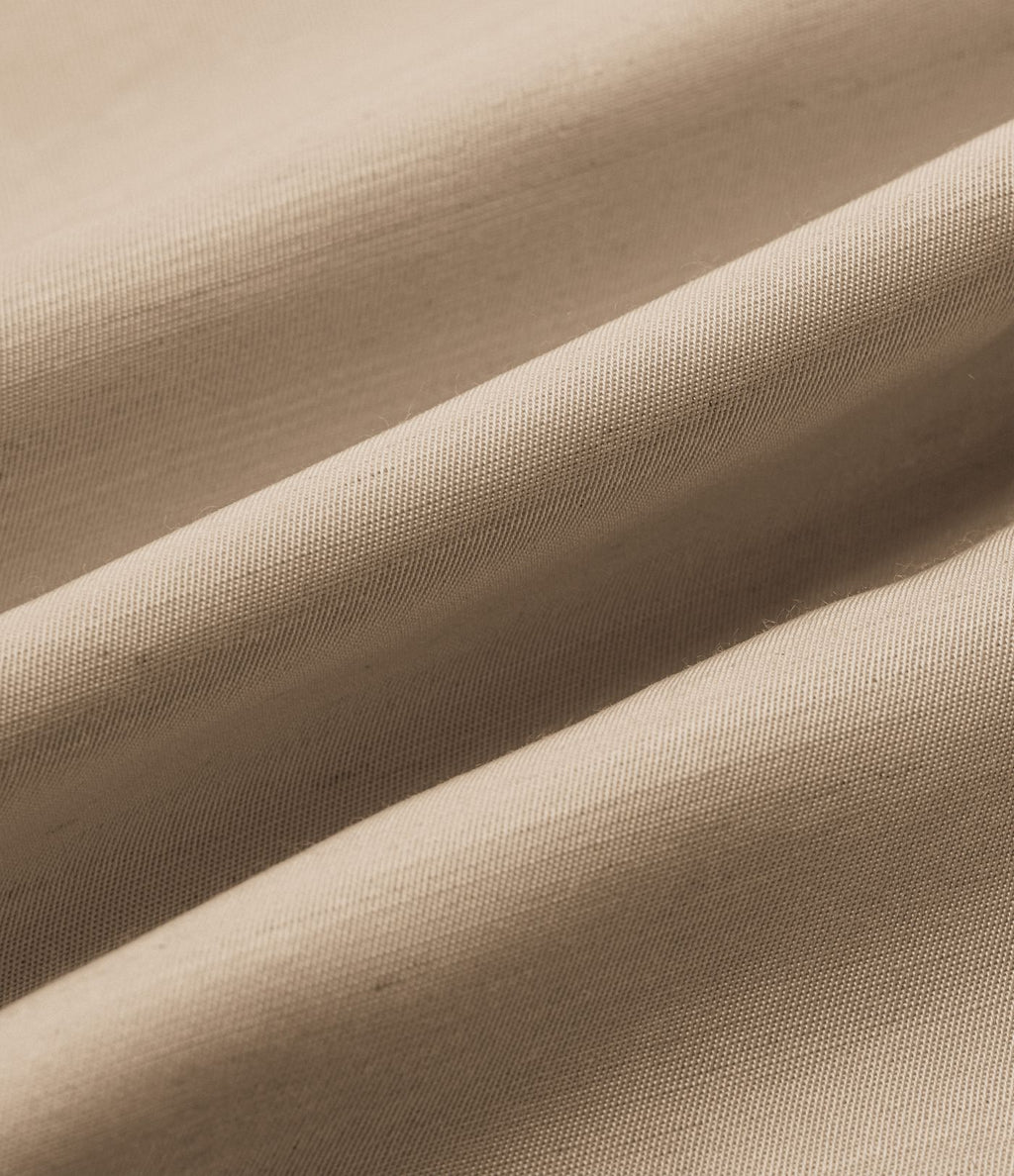 Pantalon large fluide taille haute en lin mélangé avec poches et liens latéraux