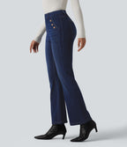Halara Flex™ Jean bootcut casual taille mi-haute à boutons décoratifs avec poches