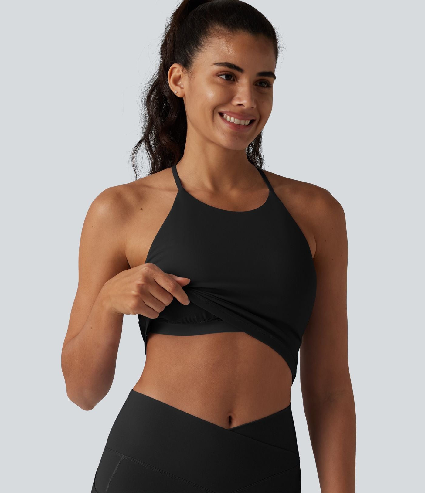 Débardeur de yoga SoftlyZero™ Airy dos nageur effet frais InstantCool avec brassière intégrée, poches, protection solaire UPF50+