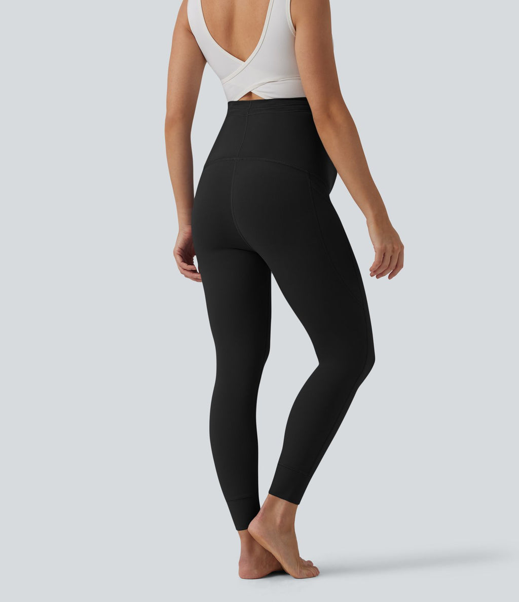 Halara UltraSculpt™ Legging yoga maternité 7/8 uni taille ultra haute à cordon de serrage avec poches
