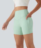 Short biker Halara UltraSculpt™ taille haute effet ventre plat avec poches, 12,5 cm