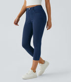 Halara Flex™ Jegging Casual Capri Extensible à Poches Multiples Taille Haute