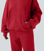 Sweat à capuche en coton molleton manches longues avec poches