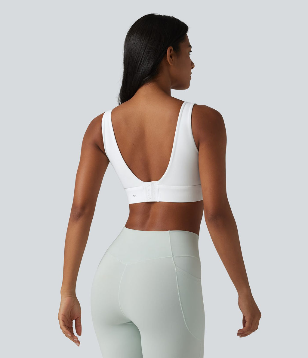 Brassière de sport Halara UltraSculpt™ maintien moyen dos nu avec boucle ajustable et brassière intégrée