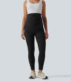 Halara UltraSculpt™ Legging yoga maternité 7/8 uni taille ultra haute à cordon de serrage avec poches