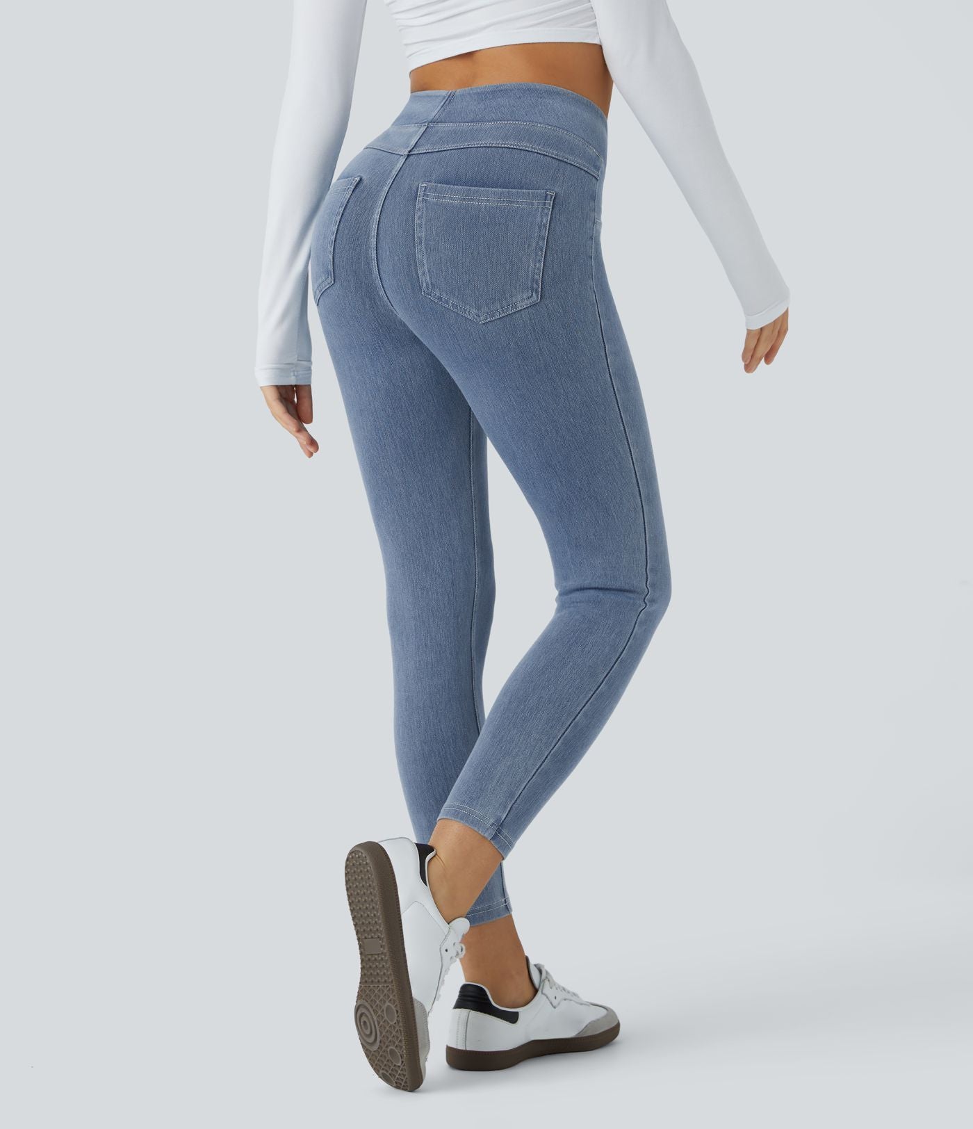 Halara Flex™ Jegging Casual Taille Haute Tricot Extensible Poche Latérale Arrière
