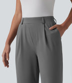 Pantalon de golf droit taille haute séchage rapide avec poches – UPF 40+
