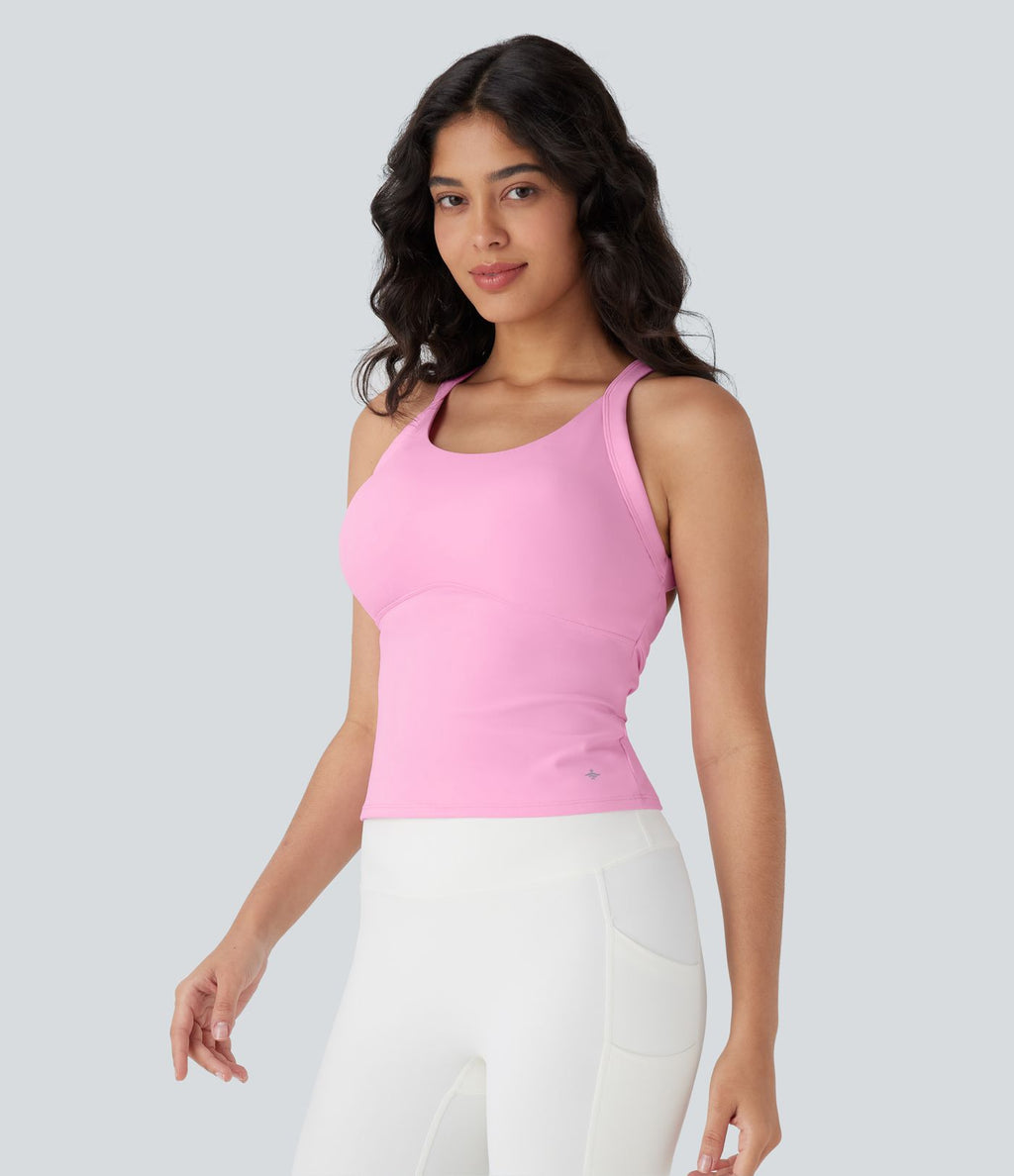 Débardeur yoga SoftlyZero™ Plush à découpes E-G