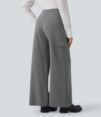 Pantalon cargo de travail coupe droite taille haute Halara Flex™ avec poches