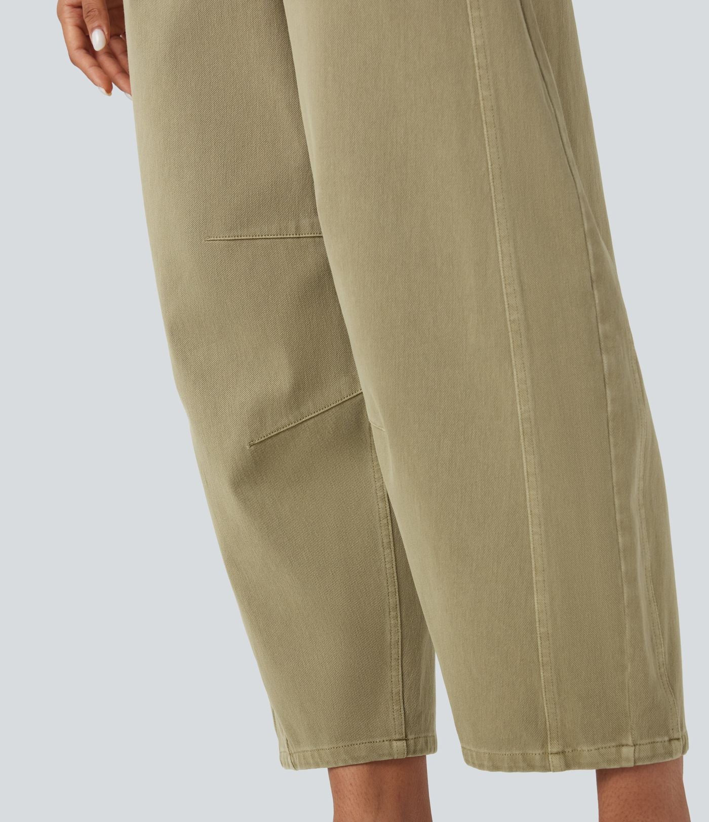 Salopette denim Halara Flex™ 7/8 coupe barrel avec poches