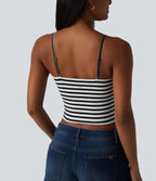 Débardeur de sport rayé avec soutien-gorge intégré