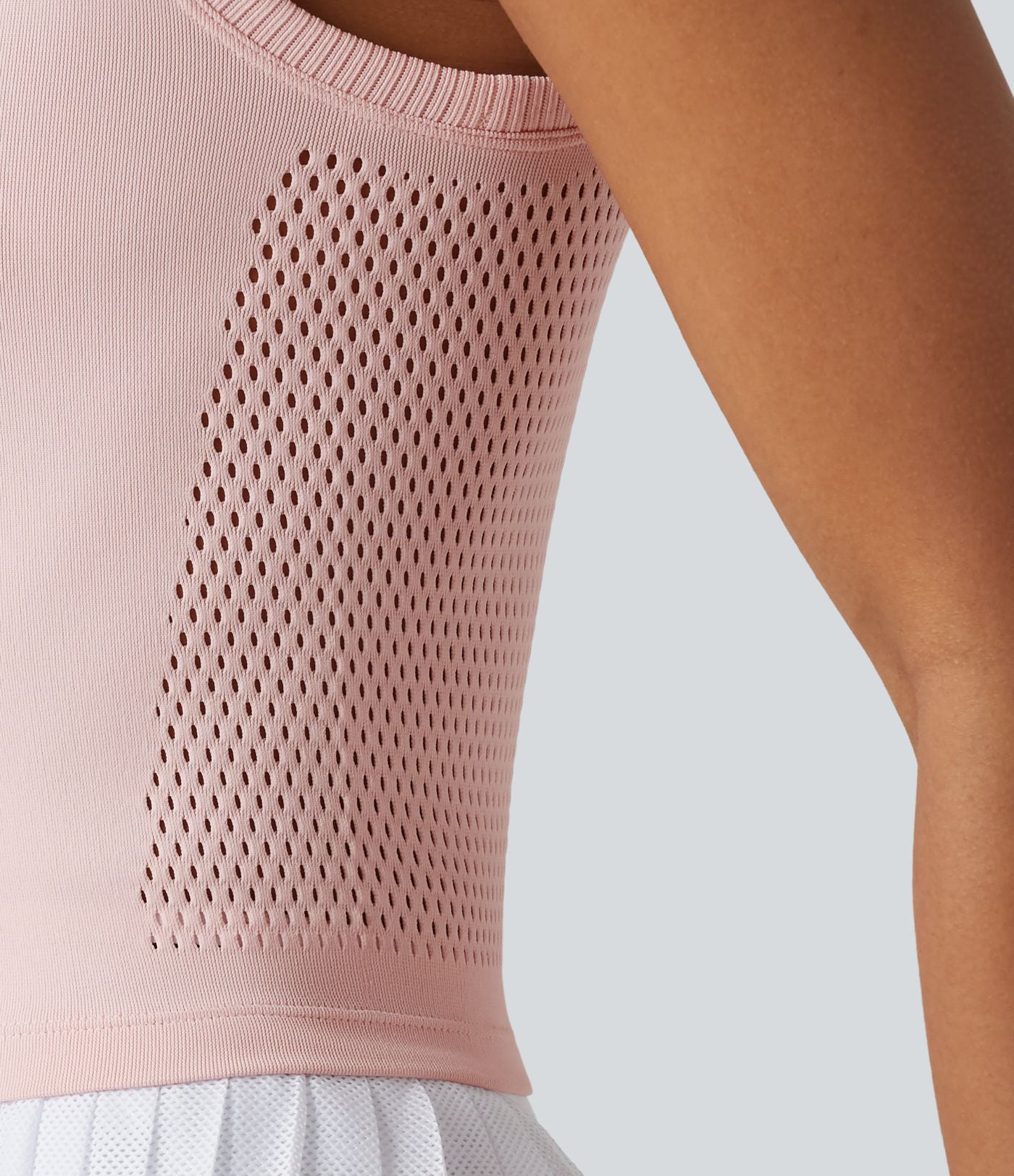 Débardeur de tennis OneForm Seamless Flow à revers color block en maille respirante