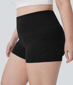 Short cycliste 6 cm de course gainant taille haute grande taille avec fronces et séchage rapide SoftlyZero™