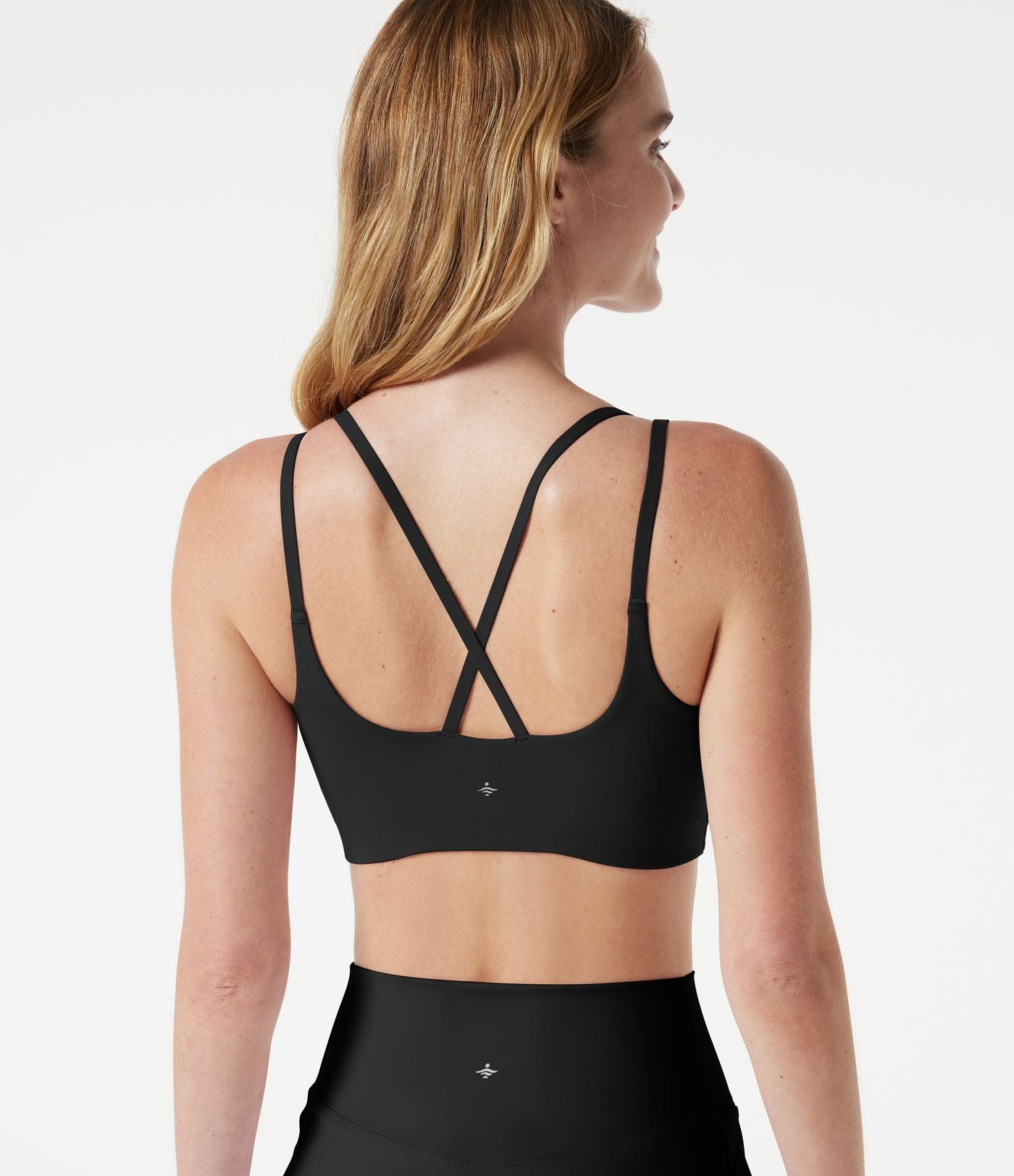 Brassière de sport yoga à maintien léger, col V, brassière intégrée, à effet frais InstantCool, séchage rapide, protection solaire UPF50+