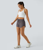 Shorts Running 7,5cm 2 en1 Taille Mi-Haute Cordon de Serrage Empiècement Mesh Contrastant