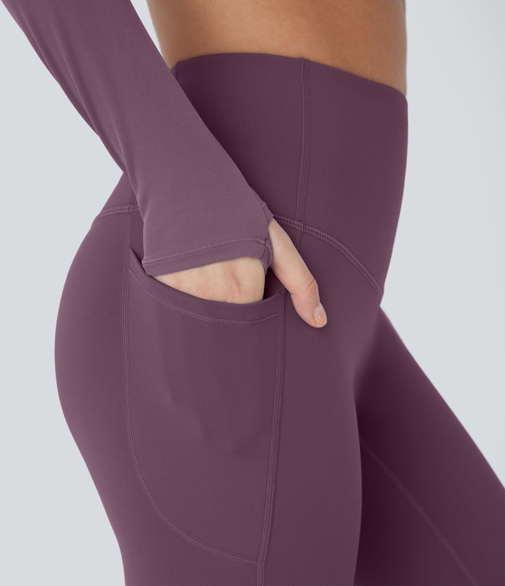 Legging de sport taille haute gainant et thermique Softlyzero™ avec poches