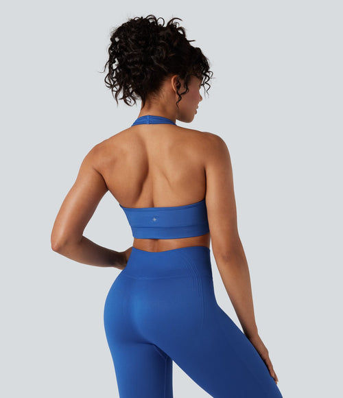 Brassière de sport yoga maintien léger col américain sans couture OneForm Seamless Flow