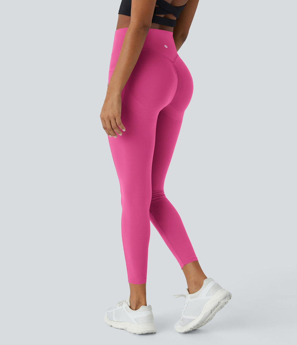 Legging d'entraînement gainant galbant taille haute avec effet scrunch et poches Halara UltraSculpt™