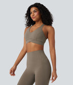 Brassière de sport entraînement Halara UltraSculpt™ soutien intermédiaire col V dos nageur bonnets A-C