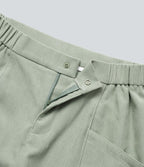 Pantalon barrel taille haute avec poches