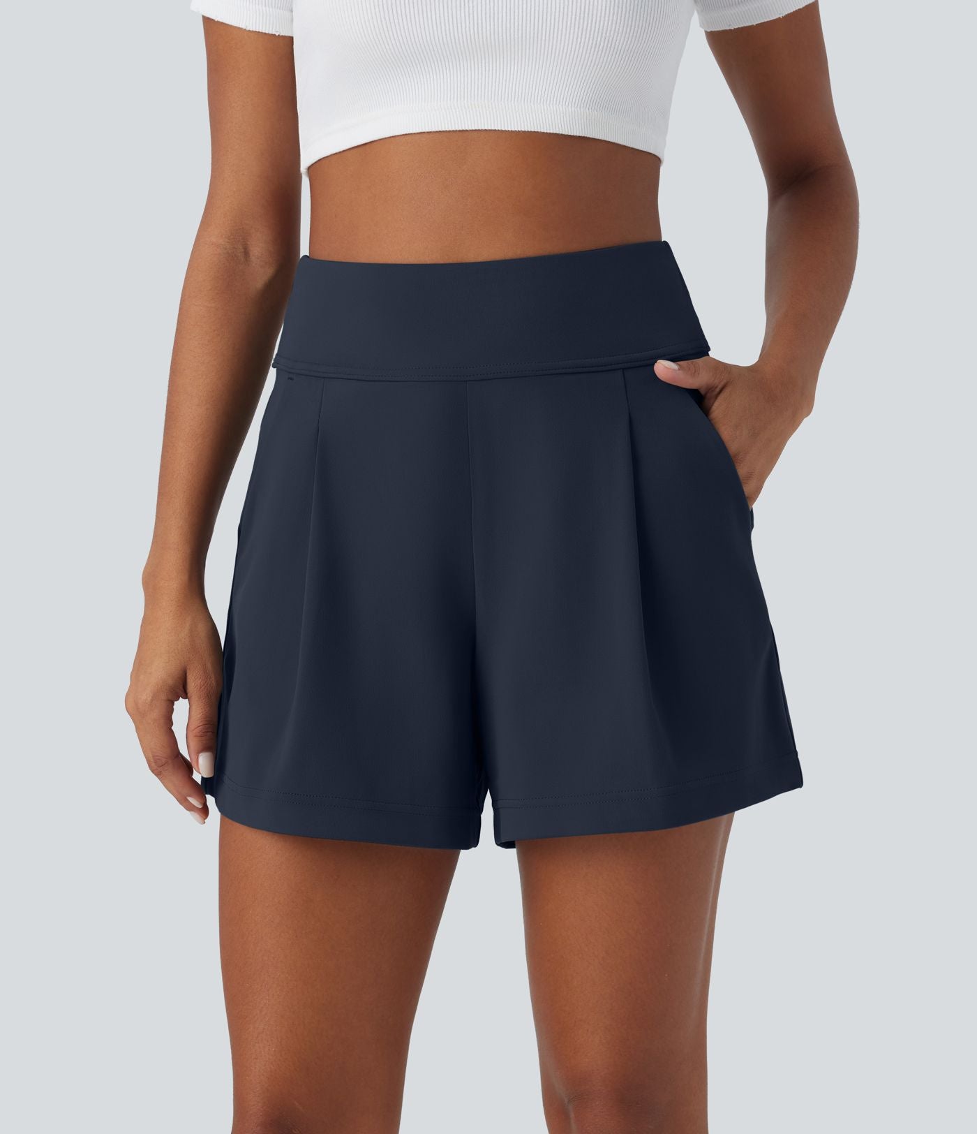 Short de travail large taille haute DayStretch avec poches