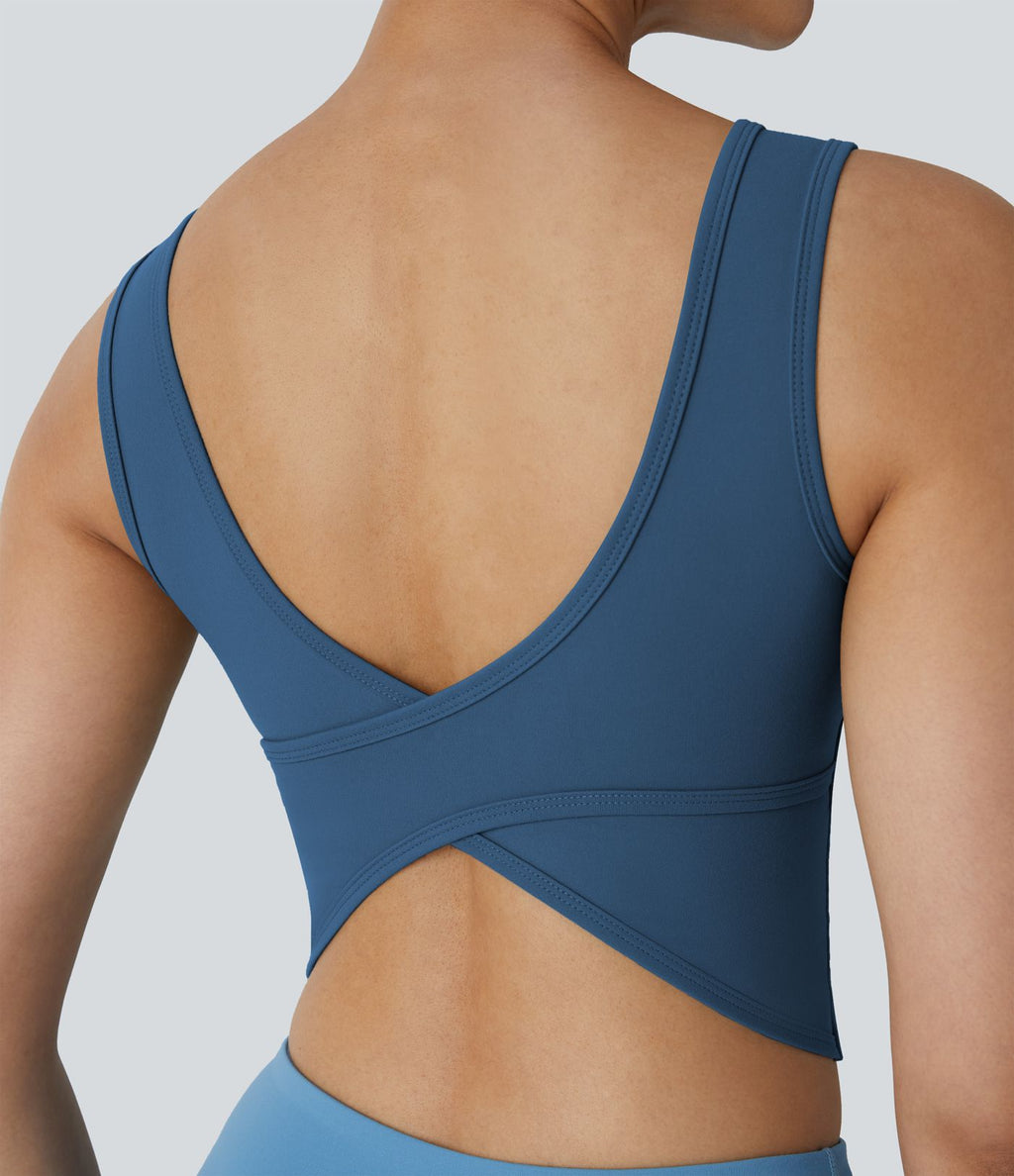 Débardeur danse barre ballet col U croisé A-D