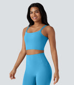 Débardeur yoga court Halara UltraSculpt™ double bretelles torsadé dos nu