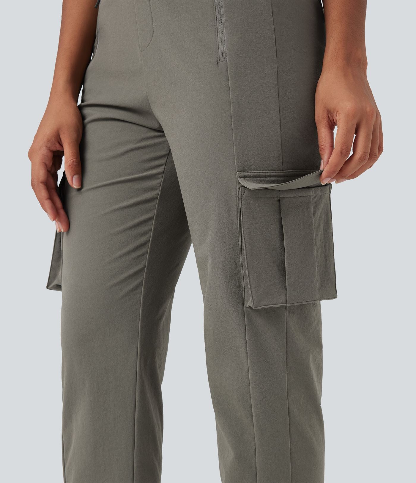 Pantalon de randonnée fuselé, taille haute, avec poches