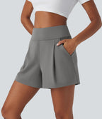 Short de travail large taille haute DayStretch avec poches