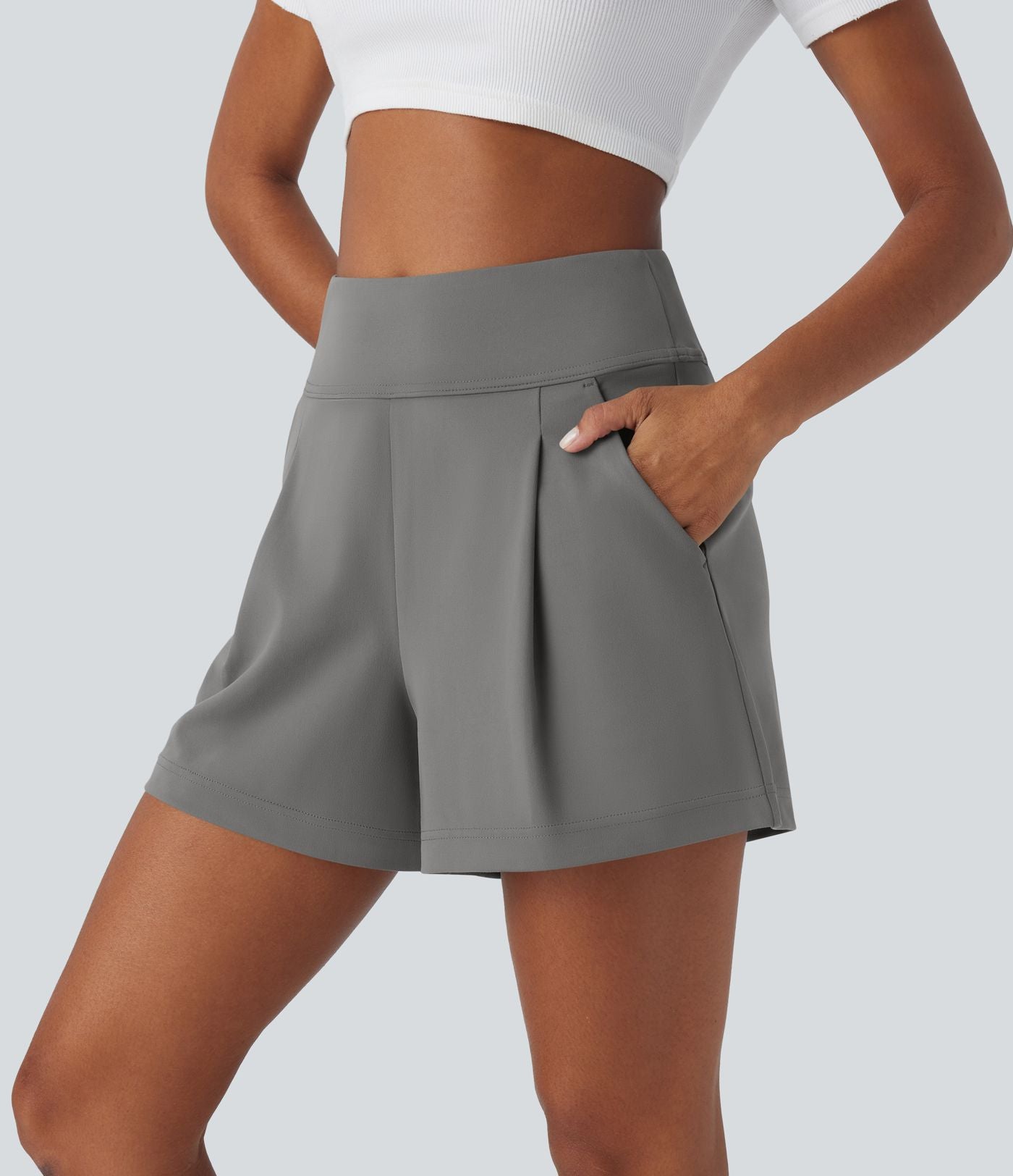 Short de travail large taille haute DayStretch avec poches
