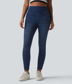 Legging 7/8 en denim gainant taille haute effet push-up Halara Flex™ avec poches