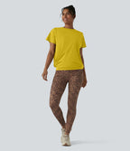 Haut de sport col rond manches courtes effet frais InstantCool avec fronces, protection solaire UPF50+