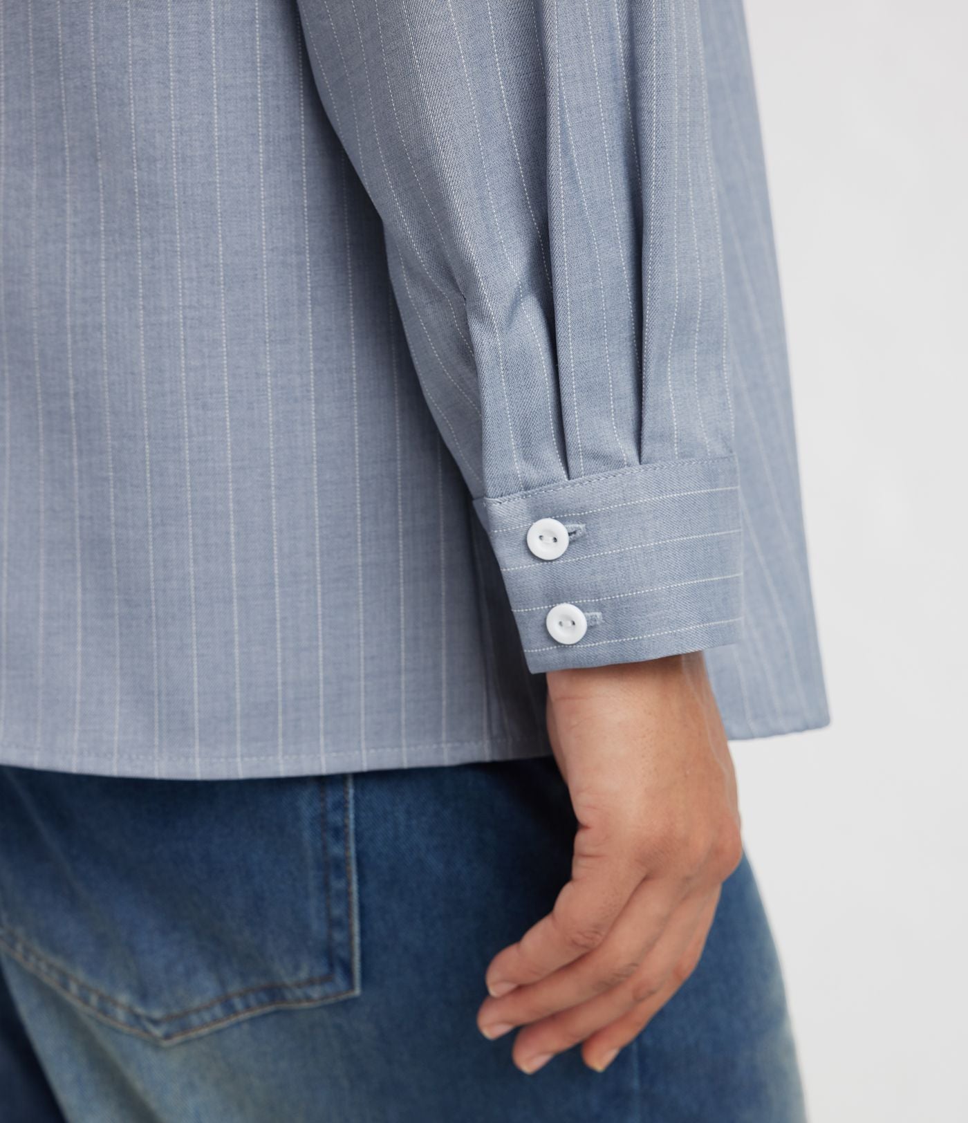 Chemise de travail rayée manches longues
