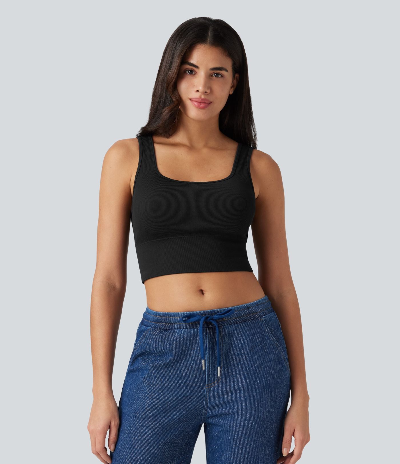 OneForm Débardeur casual sans couture col rond échancré dos en U avec soutien-gorge intégré