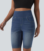 Halara Flex™ Short en denim taille haute ventre plat 22,8 cm avec poches