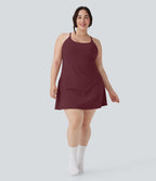 Robe de sport grande taille dos nu Softlyzero™ Plush - longueur rallongée - Easy Peasy Edition