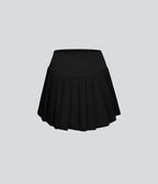 Breezeful™ Jupe Courte Casual Forme A 2 en 1 à Taille Haute avec Poches Latérales Plis et Séchage Rapide