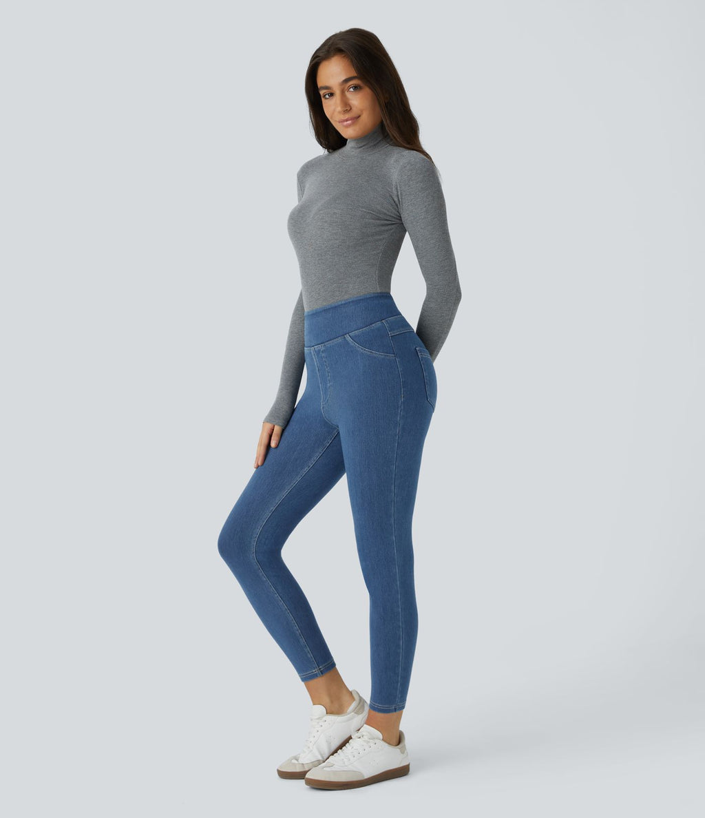 Halara Flex™ Jegging Casual Taille Haute Tricot Extensible Poche Latérale Arrière