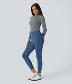 Halara Flex™ Jegging Casual Taille Haute Tricot Extensible Poche Latérale Arrière