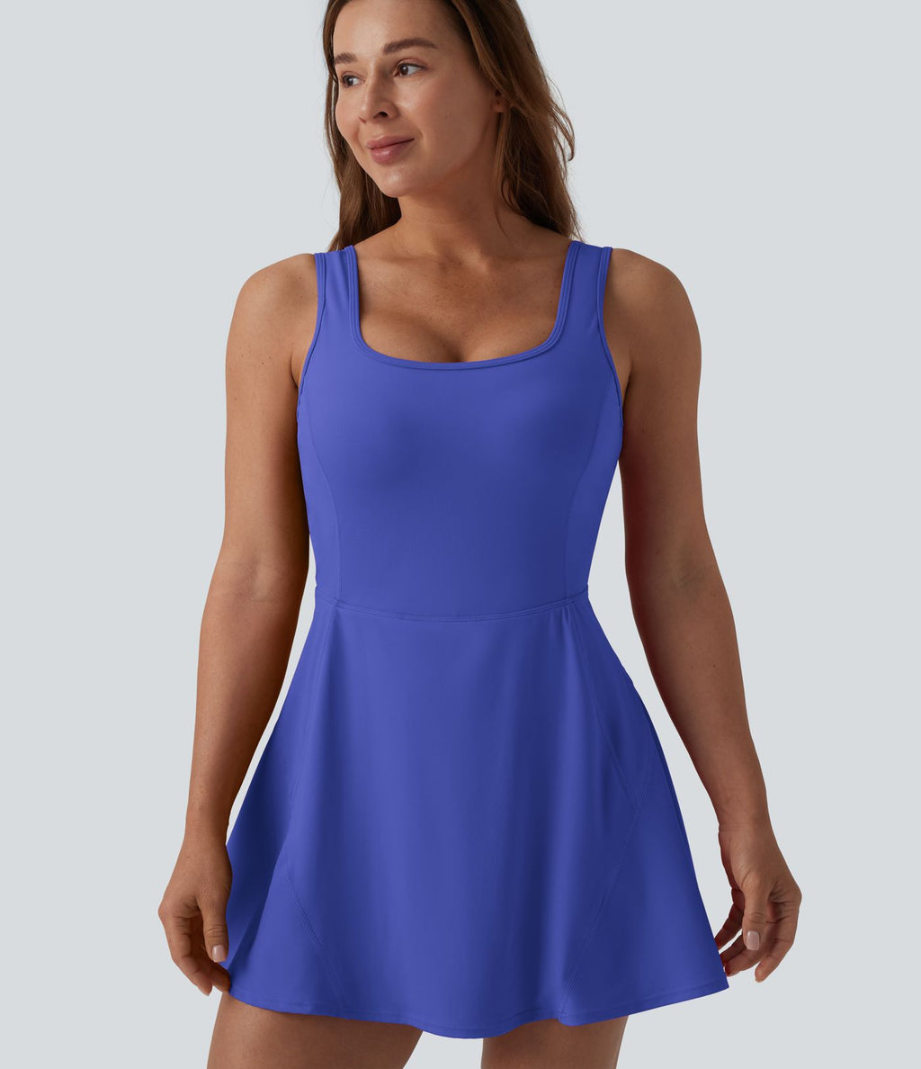 Robe de sport mini 2-en-1 SoftlyZero™ Airy col U poches effet frais InstantCool danse bonnets E-G, accès facile Easy Peasy