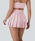 Jupe-short de danse mini Breezeful™ à taille haute, plissée, 2-en-1, avec poches latérales et arrière, ourlet asymétrique et séchage rapide