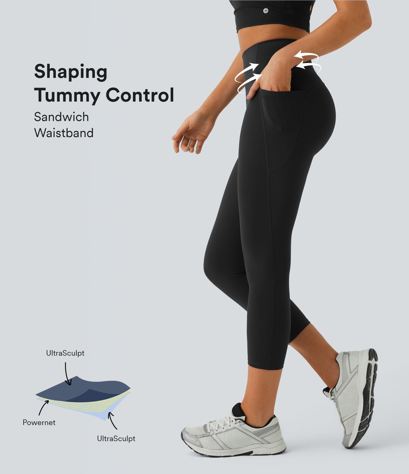 Legging de yoga gainant taille haute avec poches Halara UltraSculpt™