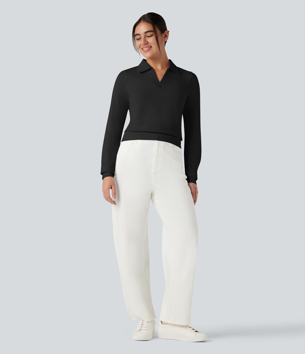 Haut de sport polo à manches longues sans couture OneForm Seamless Flow
