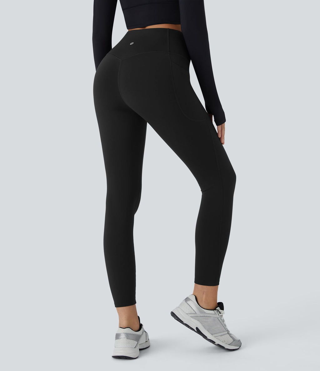 Legging de sport taille haute gainant et thermique Softlyzero™ avec poches